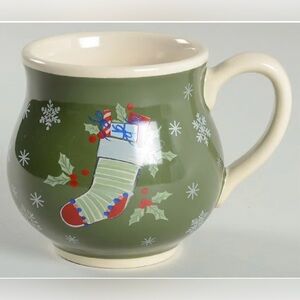 Longaberger All the Trimmings Stocking Pot Belly Mug